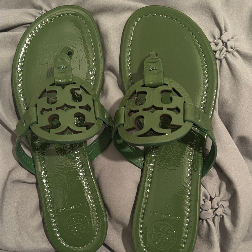 Tory Burch Olive Green Sandals